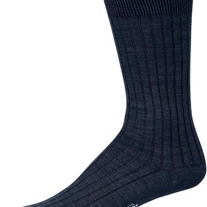 NWT Black Ribbed Dress Boardroom Socks Mid-Calf Length